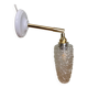 Vintage tulip wall light in diamond-point glass