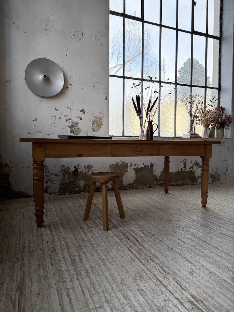 Table de ferme en merisier