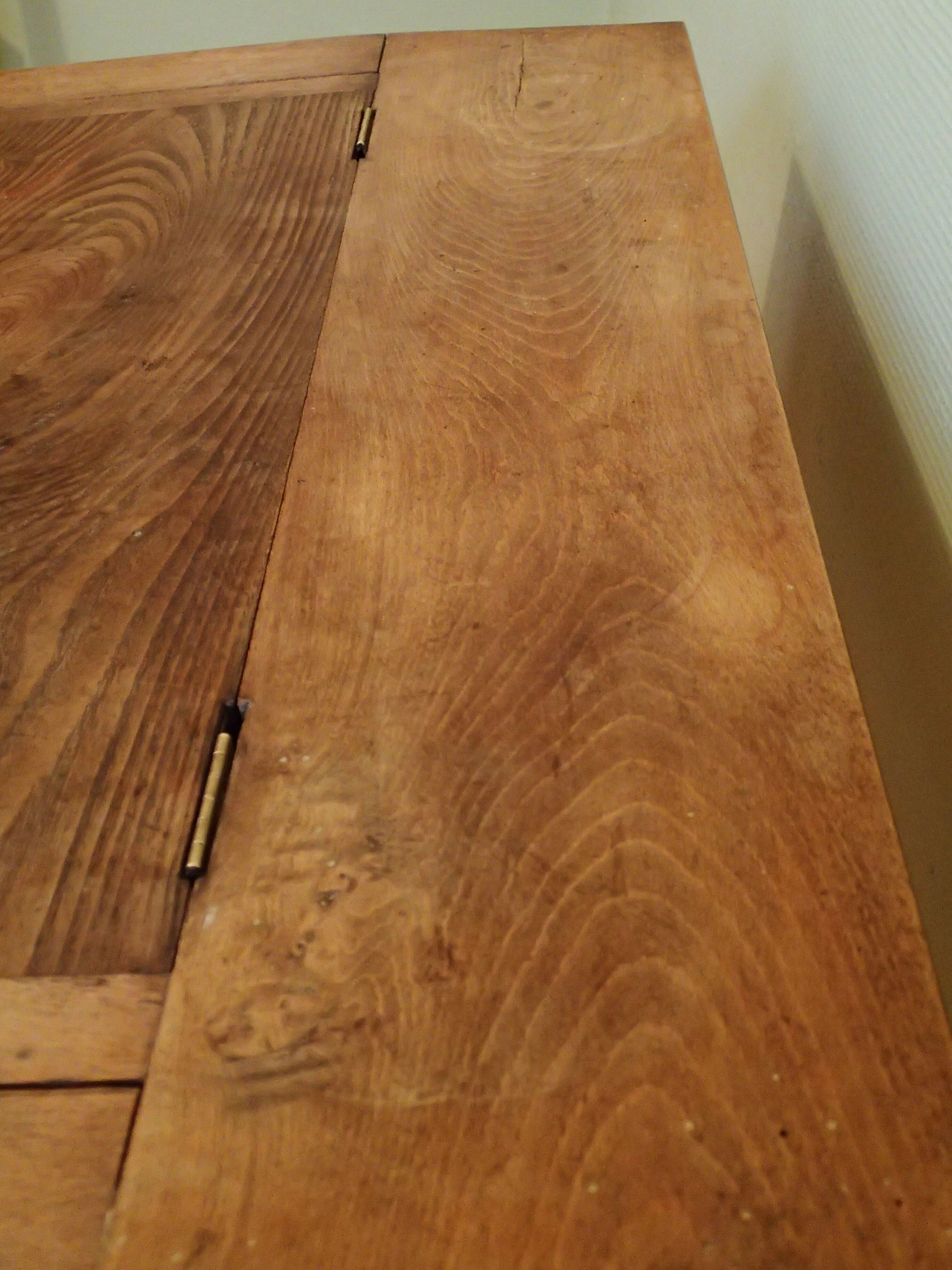 With knocking down old wooden school desk