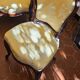 Set of 2 Louis-Philippe chairs, newly upholstered in mahogany wood.