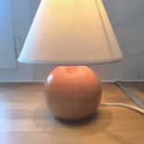 Walnut wood ball table lamp 1970
