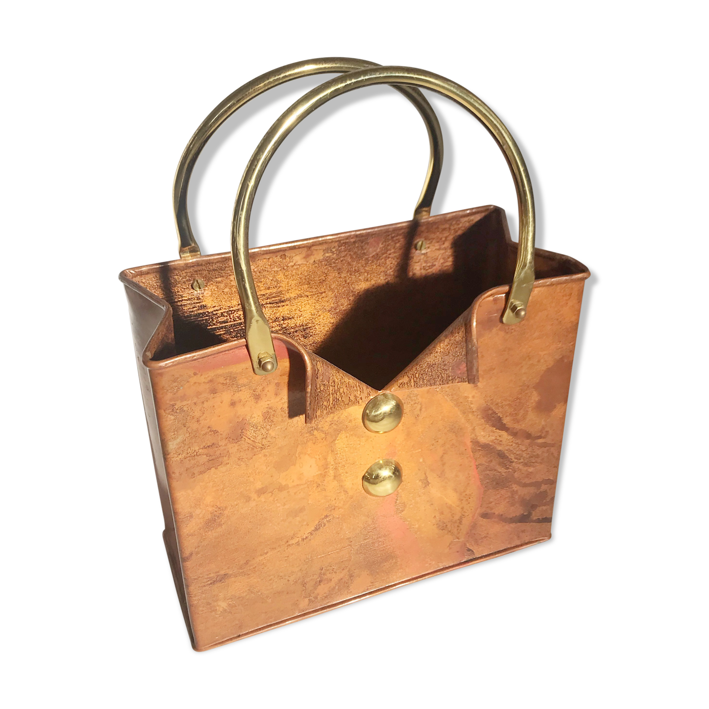 Copper and brass review holder