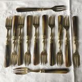 Golden vintage forks