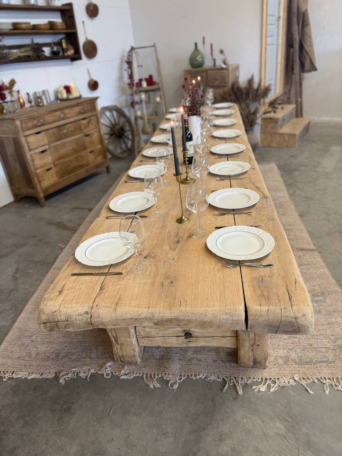 Very large renovated farmhouse table