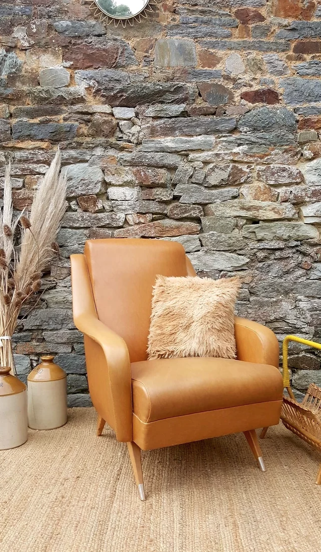 Vintage armchair in skai
