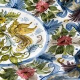 Hand painted decorative dish with floral motifs