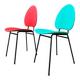Duo de chaises en skaï années 50/60