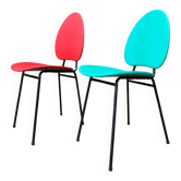 Pair of faux leather chairs from the 1950s/60s.