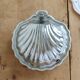 Vintage silver-plated shell butter dish