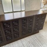 Brutalist sideboard attributed to De Coene 70s