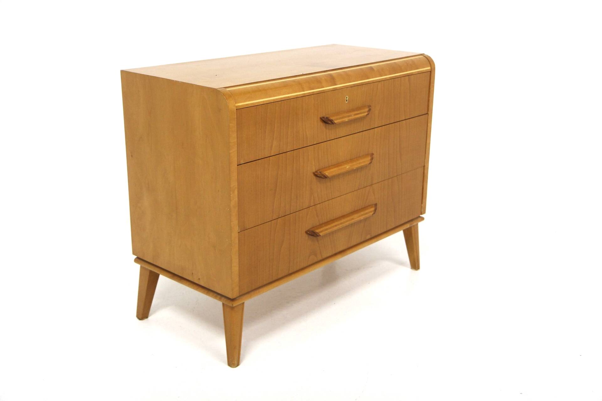 Scandinavian elm chest of drawers, Swedish modern, Sweden, 1940