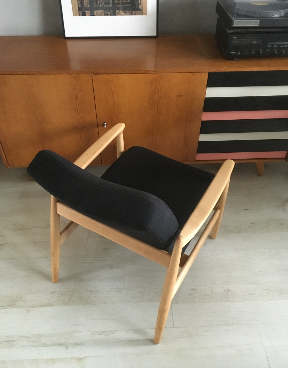 Fauteuil polonais du milieu du siècle GFM-64 conçu en 1965 par Edmund Homa