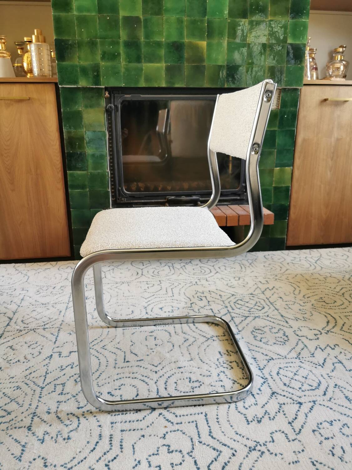 4 renovated vintage sled chairs