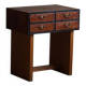 Danish Art Deco console with elm wood and burl drawers, 1940s.