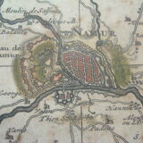 Carte ancienne xvii province de namur belgique par visscher, comitatus namurci, atlas minor, cadre