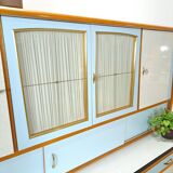 50s vintage kitchen cabinet with brass and formica