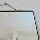 Antique barber's mirror with chain, art deco, 1940s-1950s