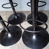 4 high bar stools wood and metal