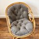 fauteuil en rotin vintage