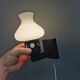 Vitrika Lamps Danish 1970-80s Double Layer Glass Shades Painted Wood Mounts