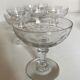 Set of 8 19th crystal crystal glasses with matching flat ribs