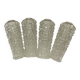 Lot de quatre tulipes en verre pressé vintage dimension : hauteur -20cm- diamètre -5,5cm-