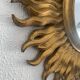 Vintage 1960s sun gold witch mirror - 47 cm