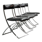 Chaises de salle à manger vintage Marcello Cuneo pour Mobel Italia, années 1980