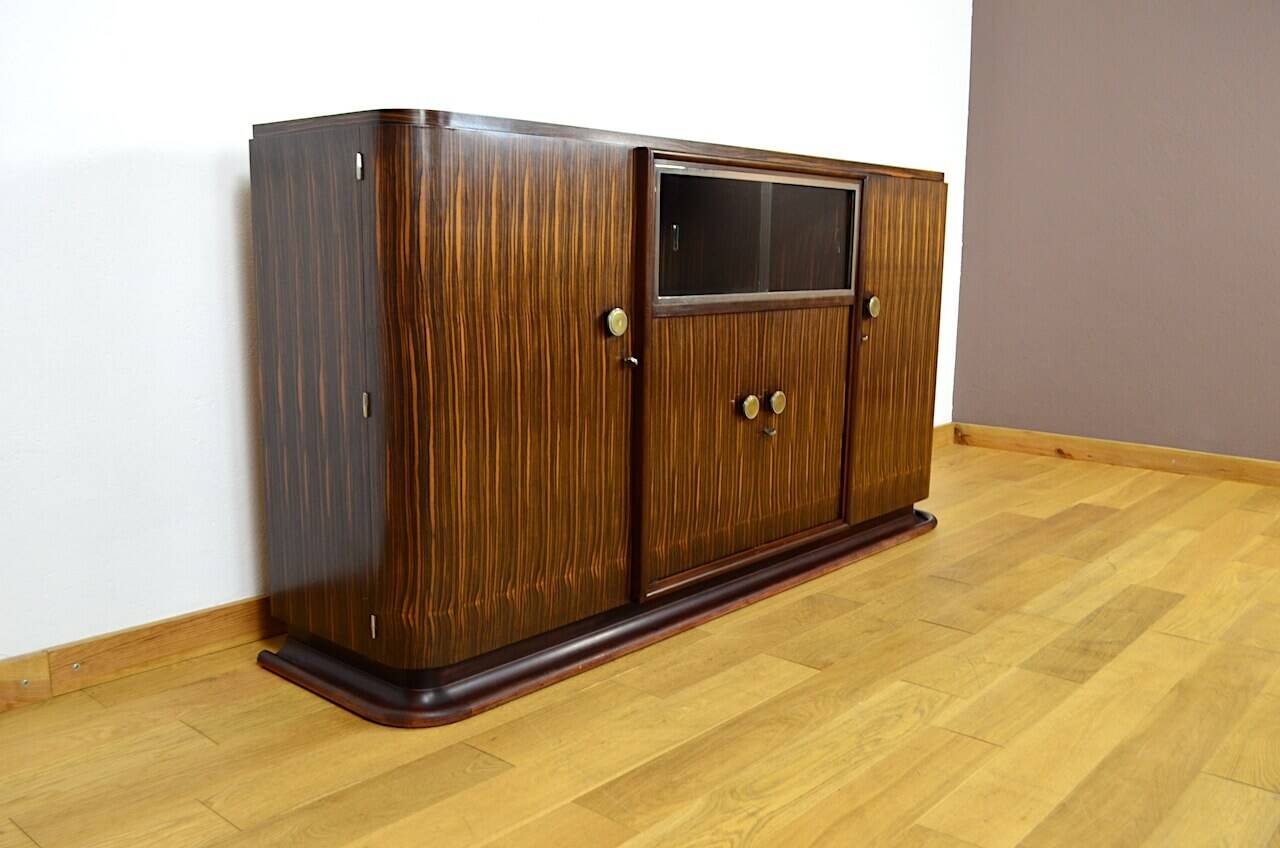 Sumptuous Art Deco 1930s Macassar sideboard