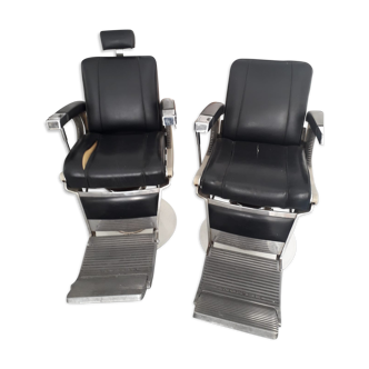 Set of 2 Belmont barber/hairdresser's chairs