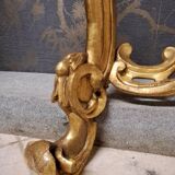 18th century gilded wooden console with 2 legs