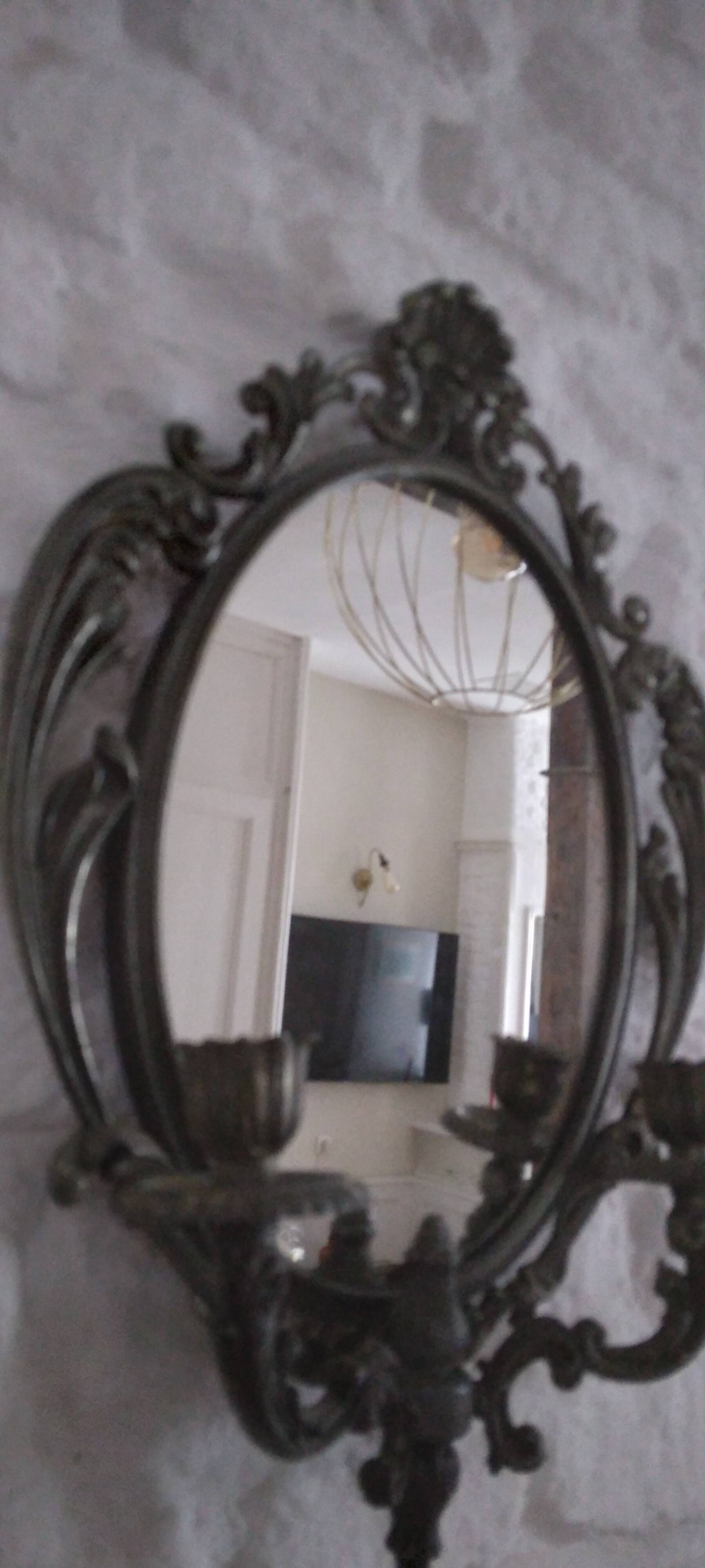 Candlestick mirror.