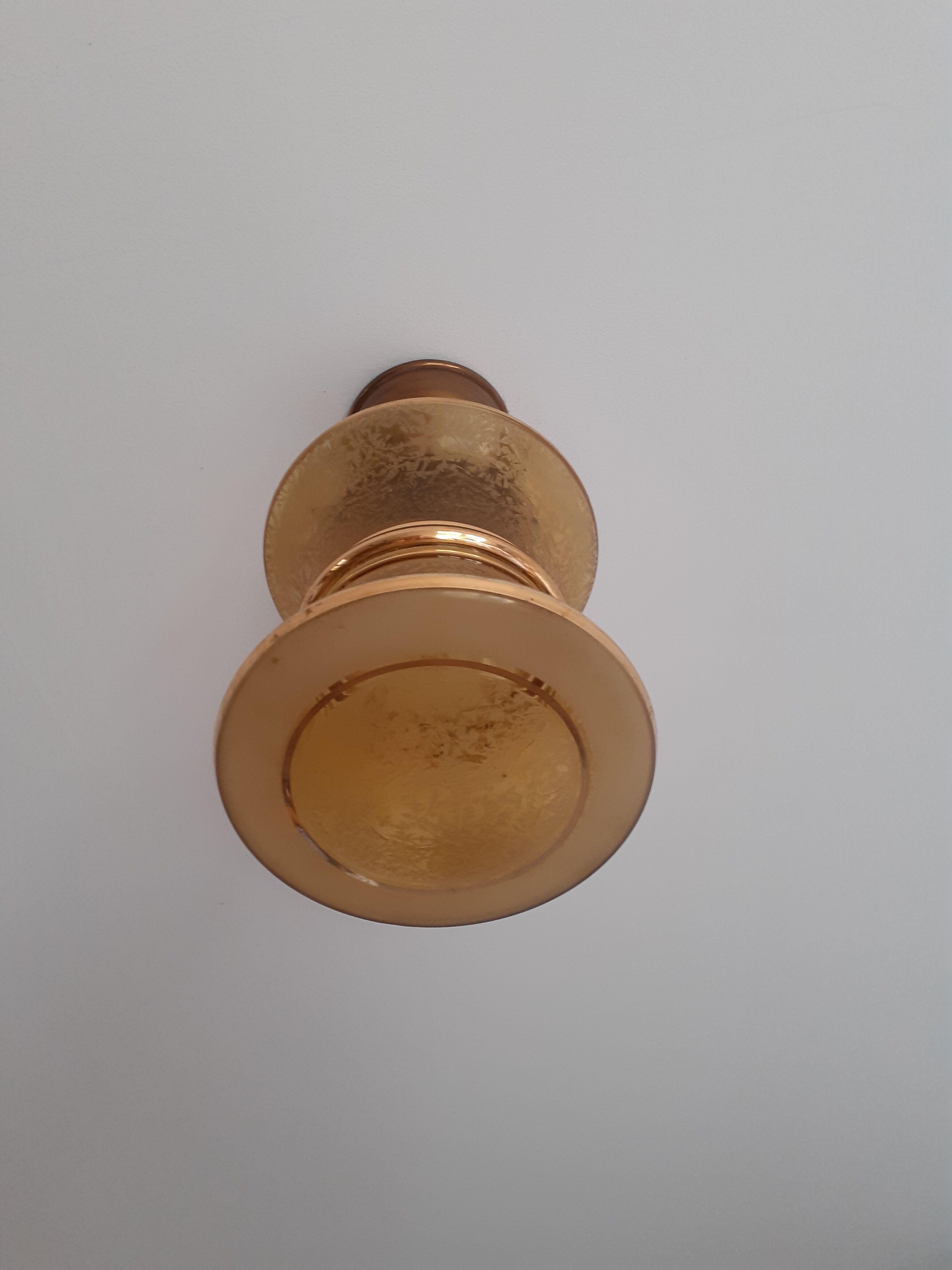 Ceiling lamp chandelier glass and brass