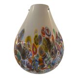 Suspension contemporaine blanche avec Murrise MultiColors