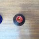 Vintage art glass candle holders, set of 2