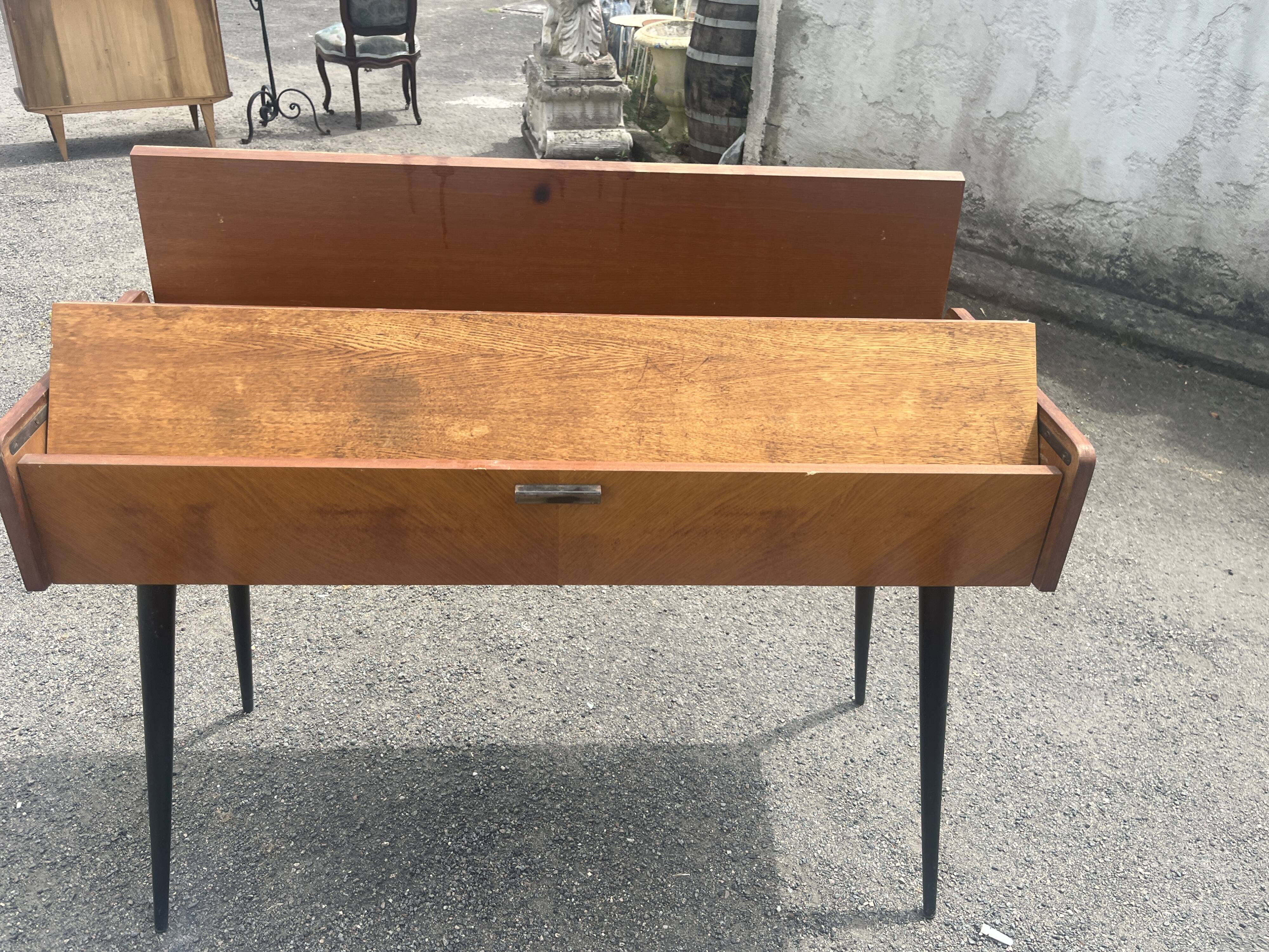 Vintage 1960s compas leg console bureau