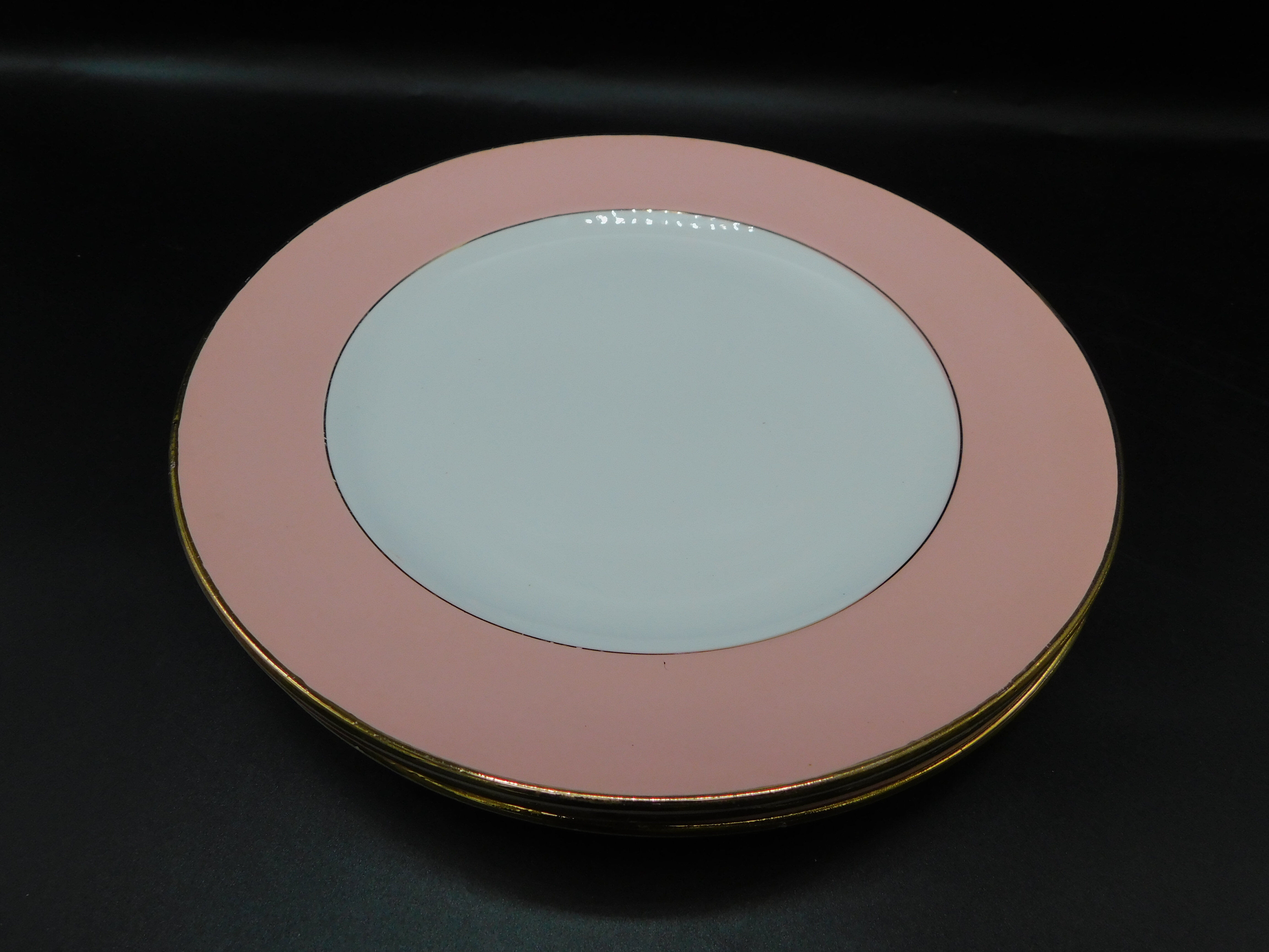 Set de 4 assiettes plates - L'Amandinoise - Rose pastel