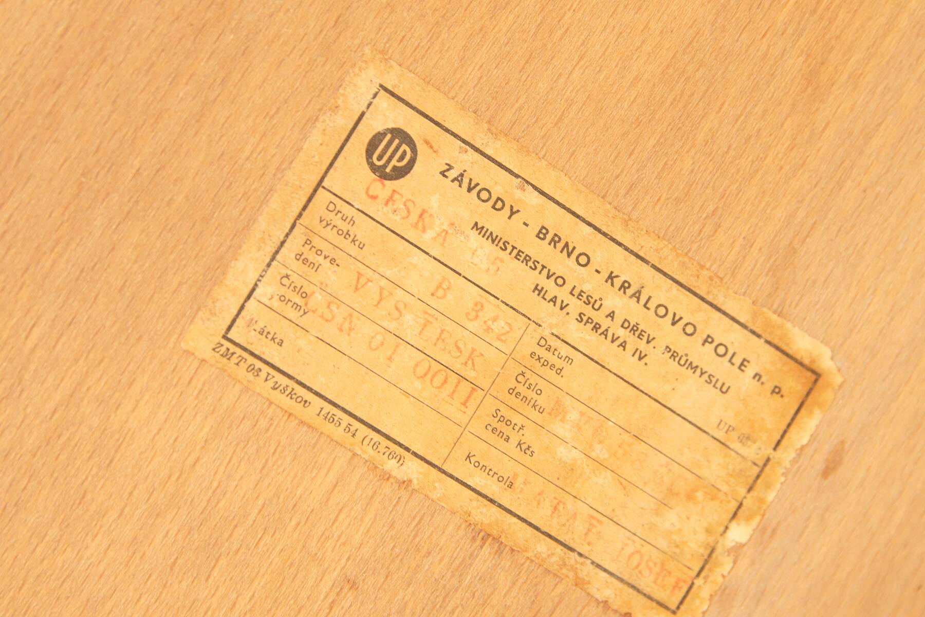 Canapé pliant de Jindrich Halabala pour UP Závody années 1950, Tchécoslovaquie