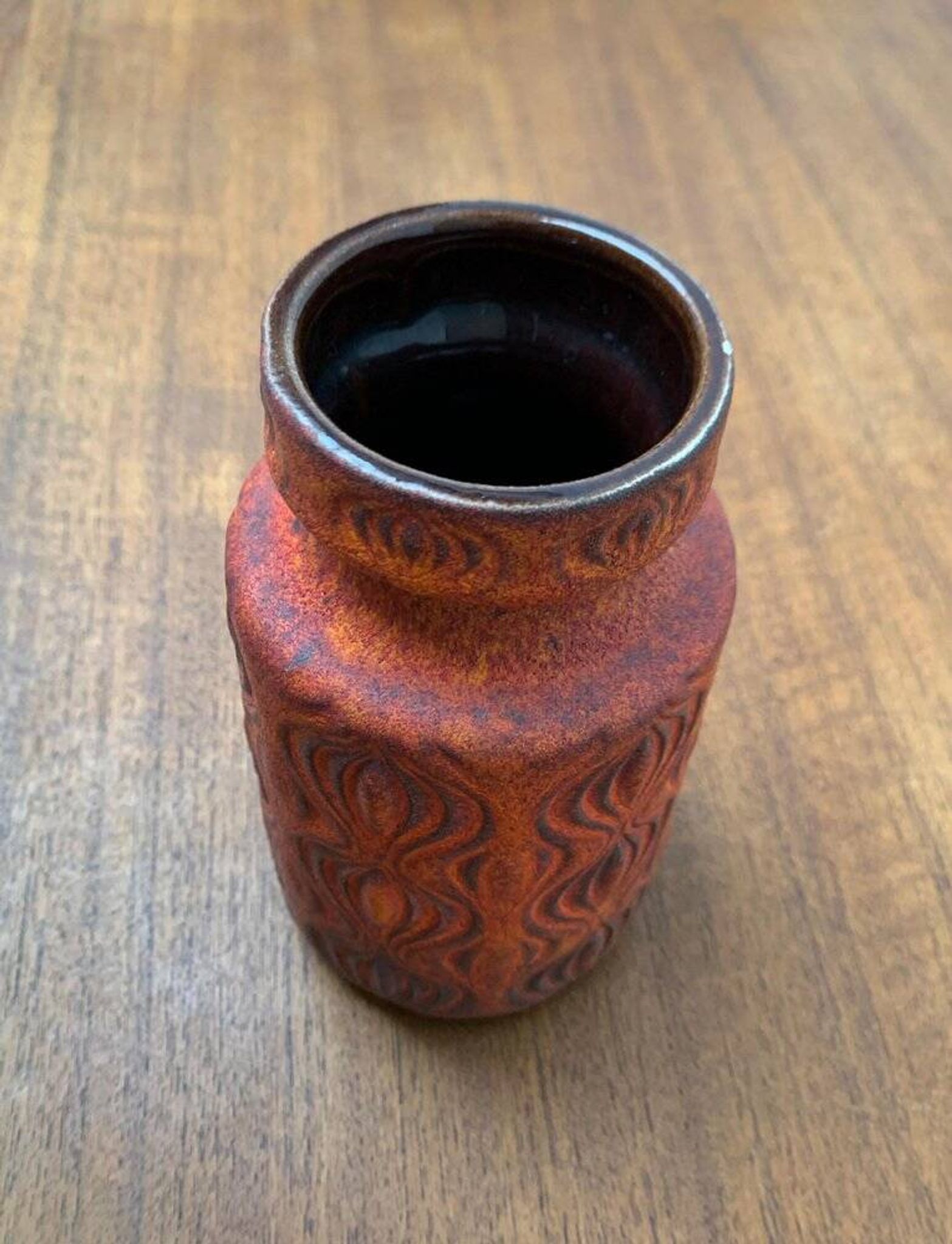 West German pottery vase WGP from the mid-century by Scheurich, 1960s.