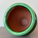 Glazed terracotta pot or vase