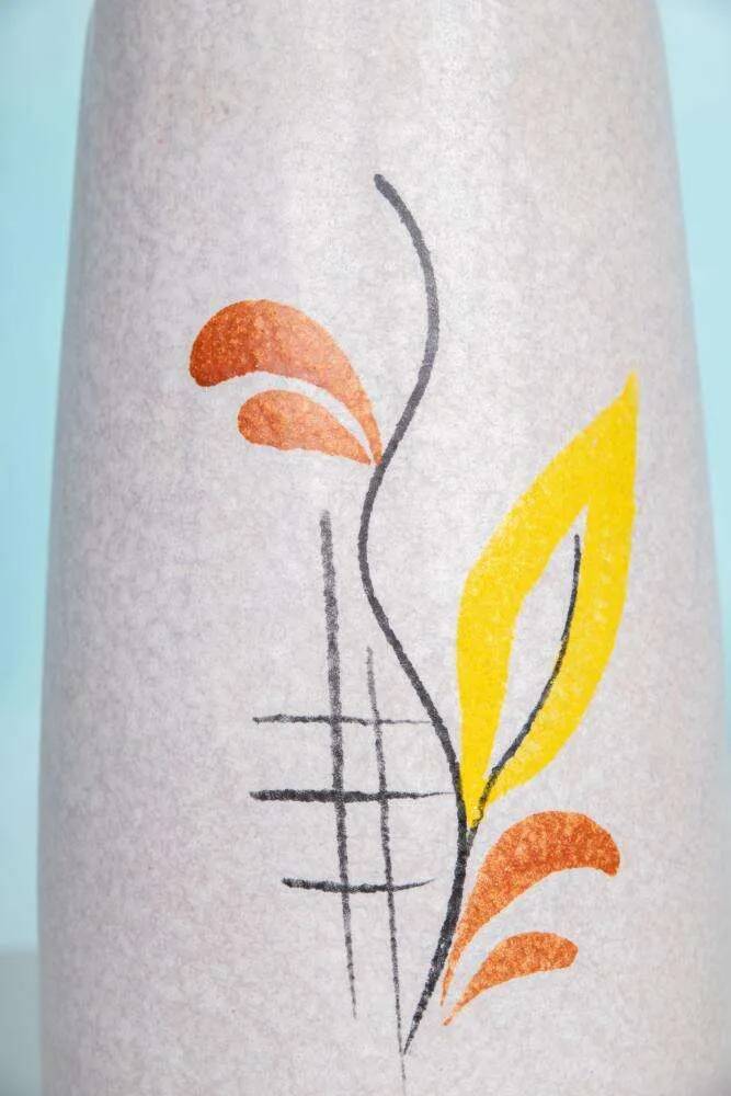 Vintage W-Germany floor vase Bay, minimalist ceramic vase.
