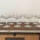 Coupes de champagne en cristal ciselé vintage 9 pièces