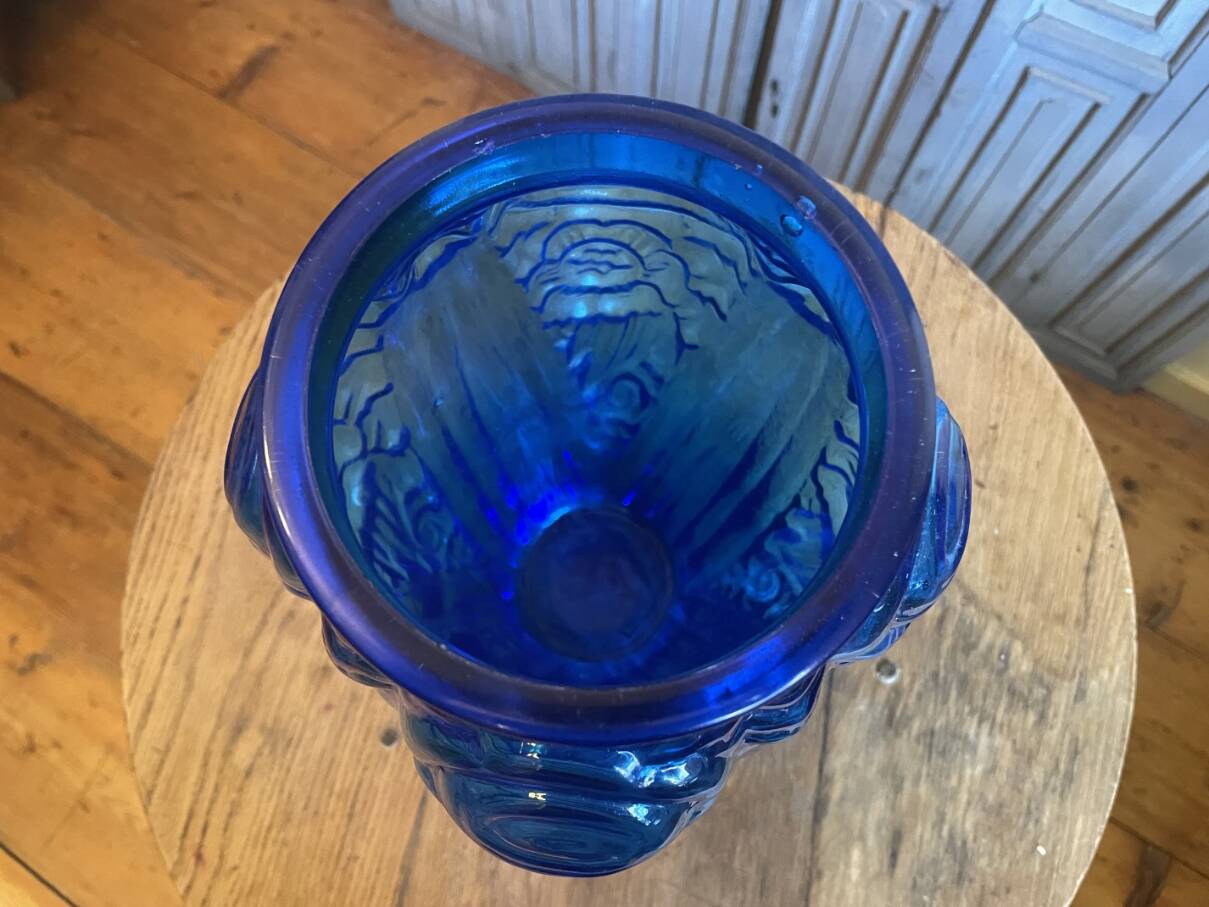 Vaas art deco 1930 Kobalt Blauw Frans