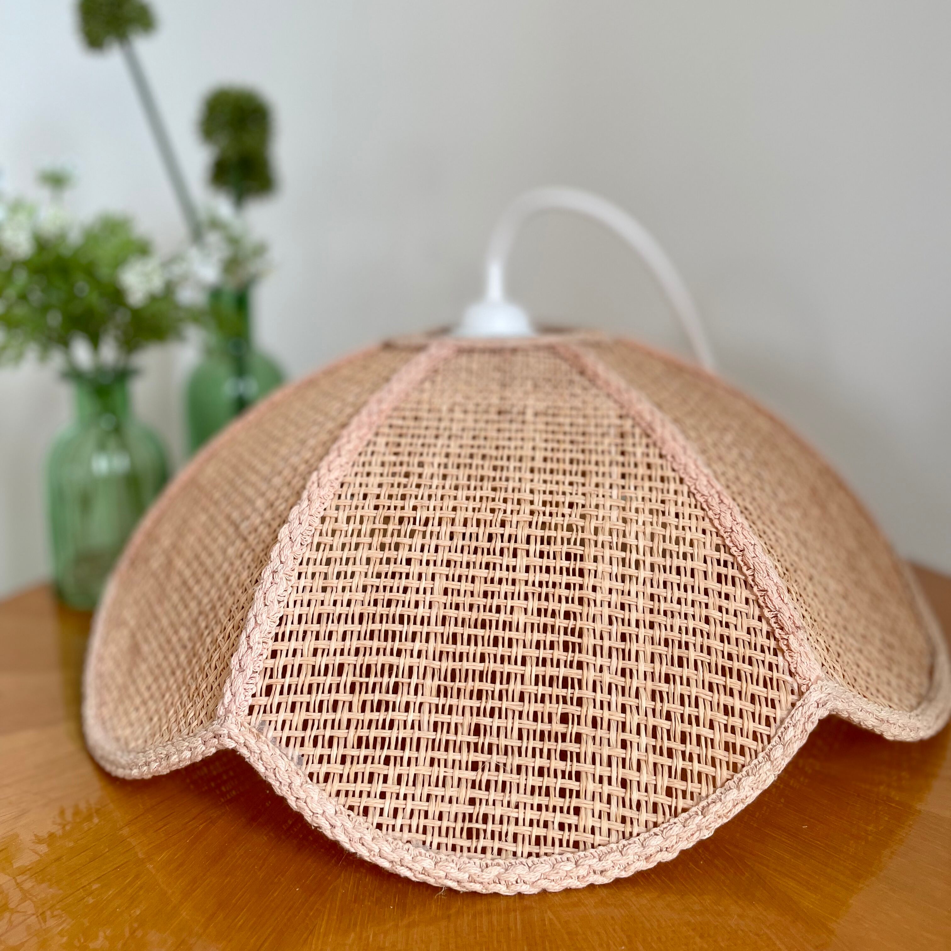 Suspension Rattan Vintage Rose Salmon