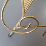 Vinyl door in gold metal