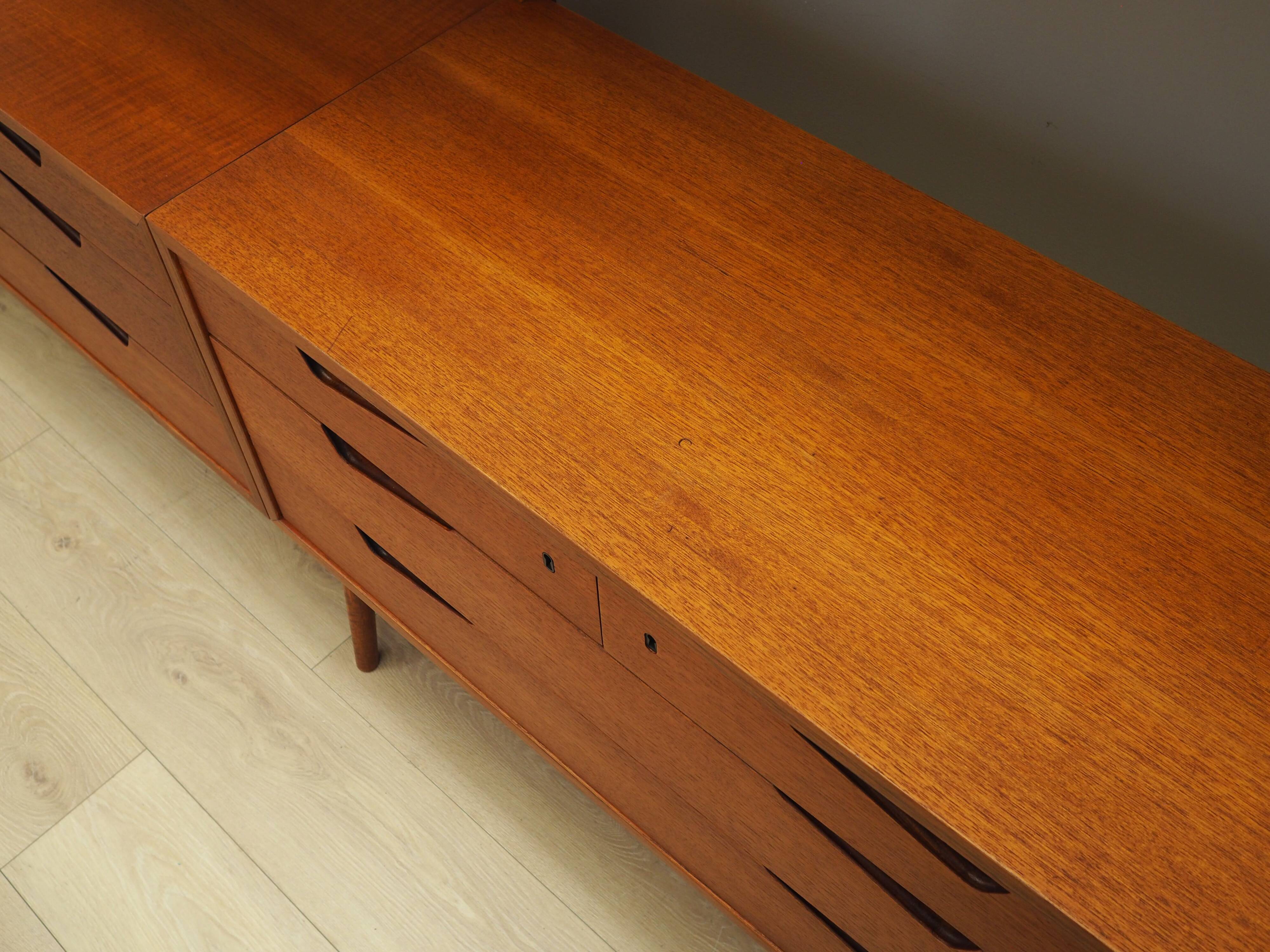 Teak wall unit, Norwegian design, 1960s, designer: Kjell Riise, production: