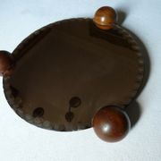 Mirror tray orange 3 feet ball wood 40 years