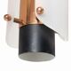 Pair of ceiling lights steel copper plexiglass Denmark 1960