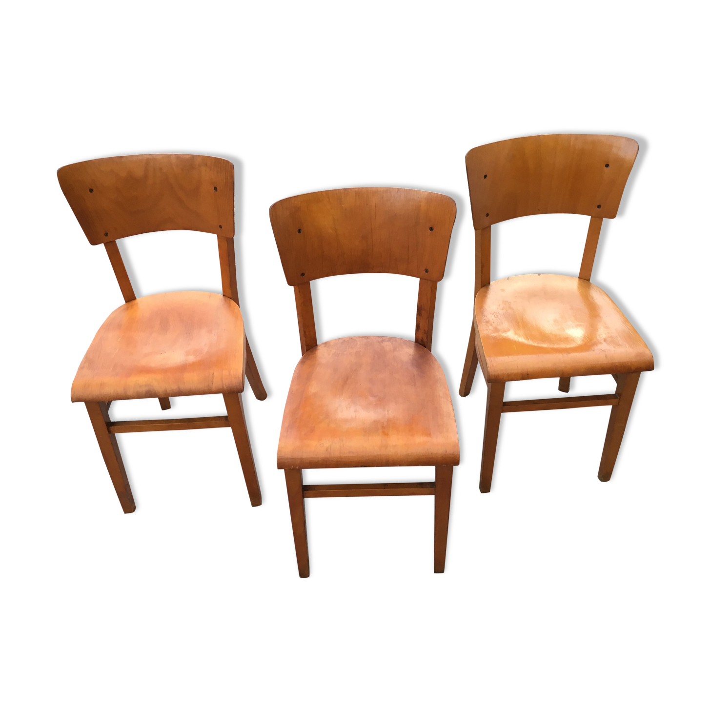 Ensemble de 3 chaises Thonet
