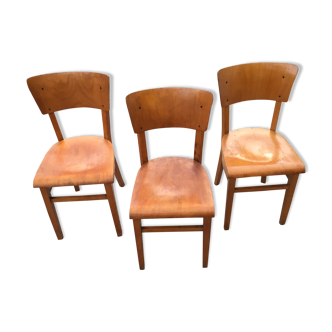 Ensemble de 3 chaises Thonet